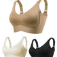 🎁Koop 1, krijg 2 gratis, 💕Geribbelde zijden push-up bh voor dames zonder stalen ring, verstelbaar🌸