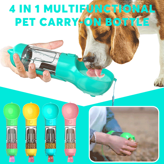 4-in-1 draagbare waterfles voor honden