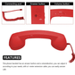 Retro-telefoonhoorn voor smartphone met microfoon
