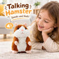 🐹🎄 Spreek tegen deze hamster en hij praat terug! Zacht, grappig en met een bewegend hoofdje – 15 cm. Verkrijgbaar in 3 kleuren en kersteditie!