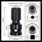 📢📢 50% KORTING!! ⏰ 1/4" Hex Shank Dopsleuteladapter – 1/2" naar 1/4", Snelontgrendeling ⚙️