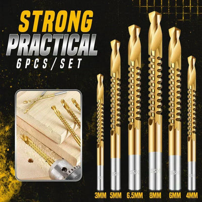 🥳2026 HOT SALE🥳🎁 50% KORTING! Stop met het verbranden van goedkope boortjes die na 3 gaten bot zijn! Deze 6-delige titanium set met zaagfunctie boort en snijdt álles – van staal tot PVC, roest nooit, en gaat 10x langer mee!