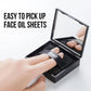 ⏰LAATSTE DAG - KOOP 1, KRIJG 1 GRATIS!!💝Zwarte magneet olieverwijderende setting sheet met poeder voor meer controle over de olie en een frisse look. 2-in-1 matterende sheet.