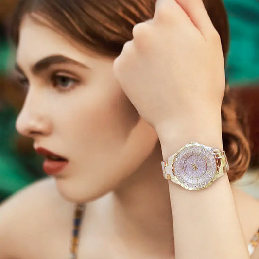 🔥🔥Tijdelijke kortingsactie nu beschikbaar🔥Luxe dameshorloge met ingelegde diamanten