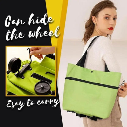 🔥HOT SALE 50% UIT🔥2-in-1 boodschappentas Opvouwbare groene tas
