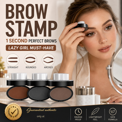 🔥 1+1 GRATIS 💖 50K+ Verkocht | Wenkbrauw Stempel Poeder Kit – Natuurlijke, Symmetrische Wenkbrauwen in Eén Druk | Waterproof tot 24U ✨