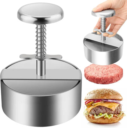 💥Tijdelijke korting!🔥 Vleespers voor Burgers – 304 Voedselveilig Roestvrij Staal – Antiaanbak, Roestbestendig – Vaatwasserbestendig – Perfect voor Feestjes! 🛡️💨