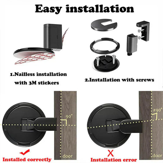 🔥2025 Hete Verkoop🔥Mechanische vloer deurstopper met gratis 3M zelfklevende sticker