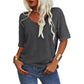 💖Tijdelijke korting - 49% korting💖Effen V-hals T-shirt voor dames