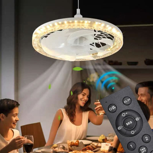 🌞Fris De Lente In Met 55% Korting!💡2-in-1 Dimbare Plafond Ventilatorlamp met Afstandsbediening – Stil, Verstelbaar en Ruimtebesparend