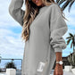 🔥Hot seller🔥 Lange Mouw Pullover met Rits Slit – Casual Sweatshirt Jurk voor Dames