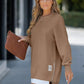 🔥Hot seller🔥 Lange Mouw Pullover met Rits Slit – Casual Sweatshirt Jurk voor Dames