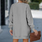 🔥Hot seller🔥 Lange Mouw Pullover met Rits Slit – Casual Sweatshirt Jurk voor Dames