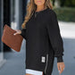 🔥Hot seller🔥 Lange Mouw Pullover met Rits Slit – Casual Sweatshirt Jurk voor Dames