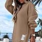 🔥Hot seller🔥 Lange Mouw Pullover met Rits Slit – Casual Sweatshirt Jurk voor Dames
