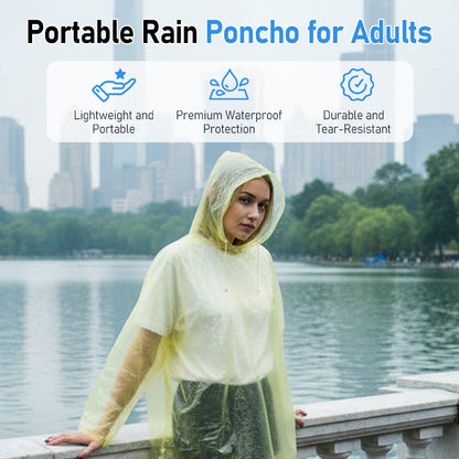 Draagbare regenponcho voor volwassenen
