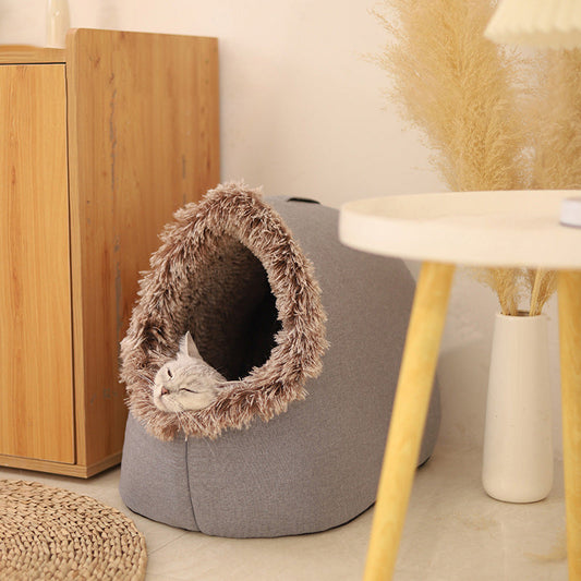 🐾50% korting❄️ Winter Warm Huisdierbed – Knus, Geïsoleerd & Stijlvol!