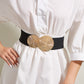 Dames vintage elastische riem met gouden gesp
