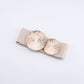 Dames vintage elastische riem met gouden gesp