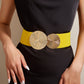 Dames vintage elastische riem met gouden gesp