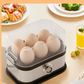 🍳50% KORTING💨 Multifunctionele eierkoker met doorzichtig deksel – koken, pocheren of omelet maken✨