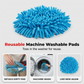🔥50K+ VERKOCHT⏰ KOOP 2 KRIJG 3 GRATIS🧹 Chenille spinmop vervangdoek, zuigt haren en vocht moeiteloos op