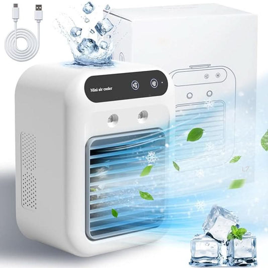 🌞Fris De Lente In Met 51% Korting!❄️Mini Aircooler & Luchtbevochtiger (USB) | Draagbare Luchtkoeler voor Slaapkamer & Bureau | Compact en Stil