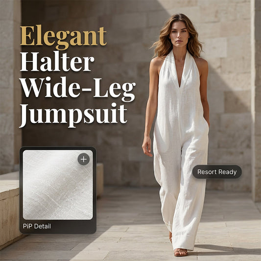 Mouwloze casual jumpsuit met V-hals en zakken