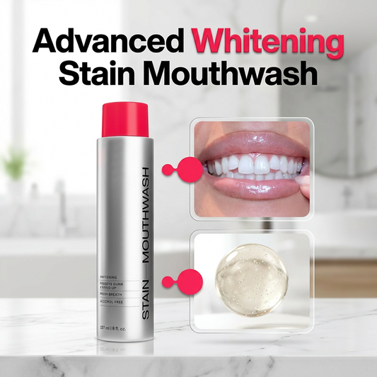 🥳2026 HOT SALE🥳💞 50K+ VERKOCHT! 😁✨ 50% KORTING! Vlekverwijderende Whitening Mondspoeling – Verwijdert koffie- en theevlekken, alcoholvrij. Bindt vuil direct, langdurig frisse muntsmaak. Zacht genoeg voor dagelijks gebruik. 🦷💙