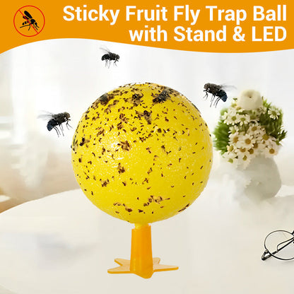 🦟✨ 50% KORTING! Nooit meer fruitvliegjes in huis! Deze kleverige bal met LED-licht lokt en vangt ze dag én nacht – giftvrij, veilig voor kinderen en huisdieren. Wegwerp, klaar!
