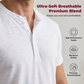 Casual slim fit T-shirt voor heren met knoopsluiting