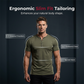 Casual slim fit T-shirt voor heren met knoopsluiting