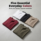Casual slim fit T-shirt voor heren met knoopsluiting