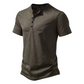 Casual slim fit T-shirt voor heren met knoopsluiting