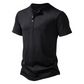 Casual slim fit T-shirt voor heren met knoopsluiting