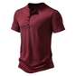 Casual slim fit T-shirt voor heren met knoopsluiting