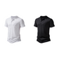 Casual slim fit T-shirt voor heren met knoopsluiting