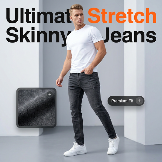 Gescheurde stretch skinny jeans voor heren