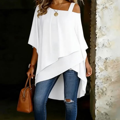 🔥Tijdelijke aanbieding: 50% korting - Asymmetrische casual blouse met losse pasvorm voor dames