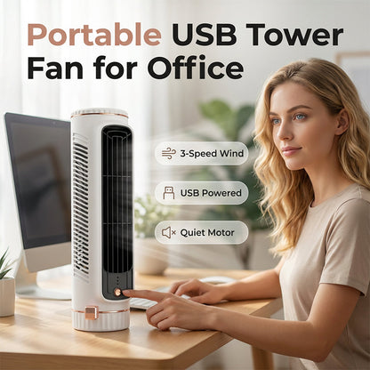 Draagbare USB-torenventilator met 3 snelheden
