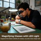 🔍50% KORTING⏰Precisie-LED-loep voor elektronica en knutselwerk – Verstelbare houder en 10-20x zoom – Handsfree, krachtige verlichting – ideaal voor solderen, horlogereparaties of miniatuurschilderen