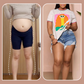 🔥【Aanbieding】🔥👖Hoge Taille Denim Short Dames | Met Diagonale Knopen | 5 Zakken✨
