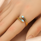 ✨ Vintage verstelbare open ring met een druppelvormige - lichtgevende zirkoon