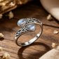 ✨ Vintage verstelbare open ring met een druppelvormige - lichtgevende zirkoon