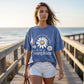 Unisex vintage T-shirt met madeliefjesprint en losse pasvorm