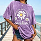 Unisex vintage T-shirt met madeliefjesprint en losse pasvorm
