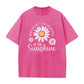 Unisex vintage T-shirt met madeliefjesprint en losse pasvorm