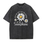 Unisex vintage T-shirt met madeliefjesprint en losse pasvorm