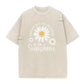 Unisex vintage T-shirt met madeliefjesprint en losse pasvorm