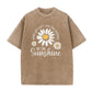 Unisex vintage T-shirt met madeliefjesprint en losse pasvorm